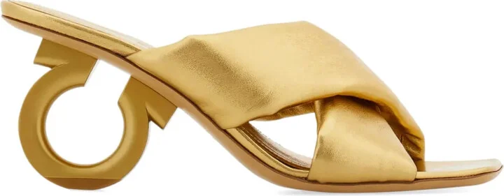 Gancini-heel padded sandals