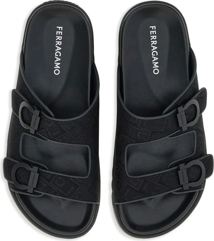Gancini-jacquard sandals - Image 4