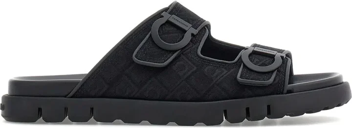 Gancini-jacquard sandals