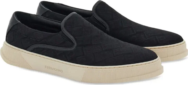 Gancini-jacquard sneakers - Image 2
