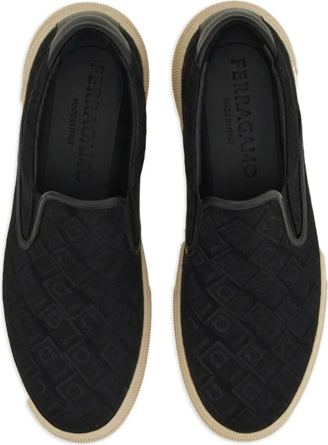 Gancini-jacquard sneakers - Image 4