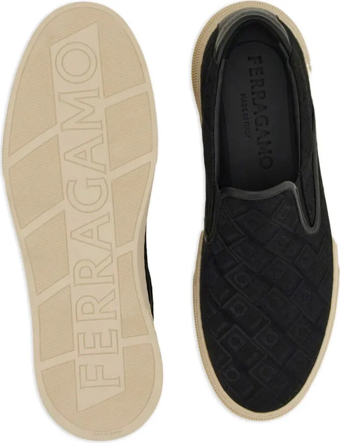 Gancini-jacquard sneakers - Image 5