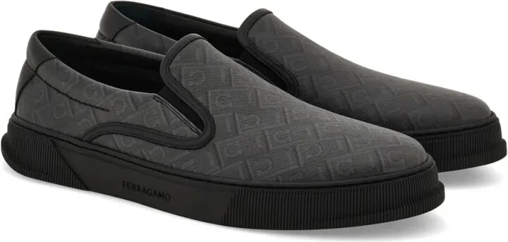 Gancini-jacquard sneakers - Image 2