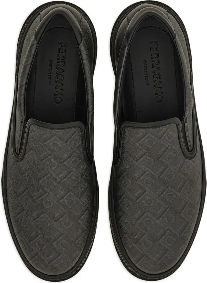 Gancini-jacquard sneakers - Image 3