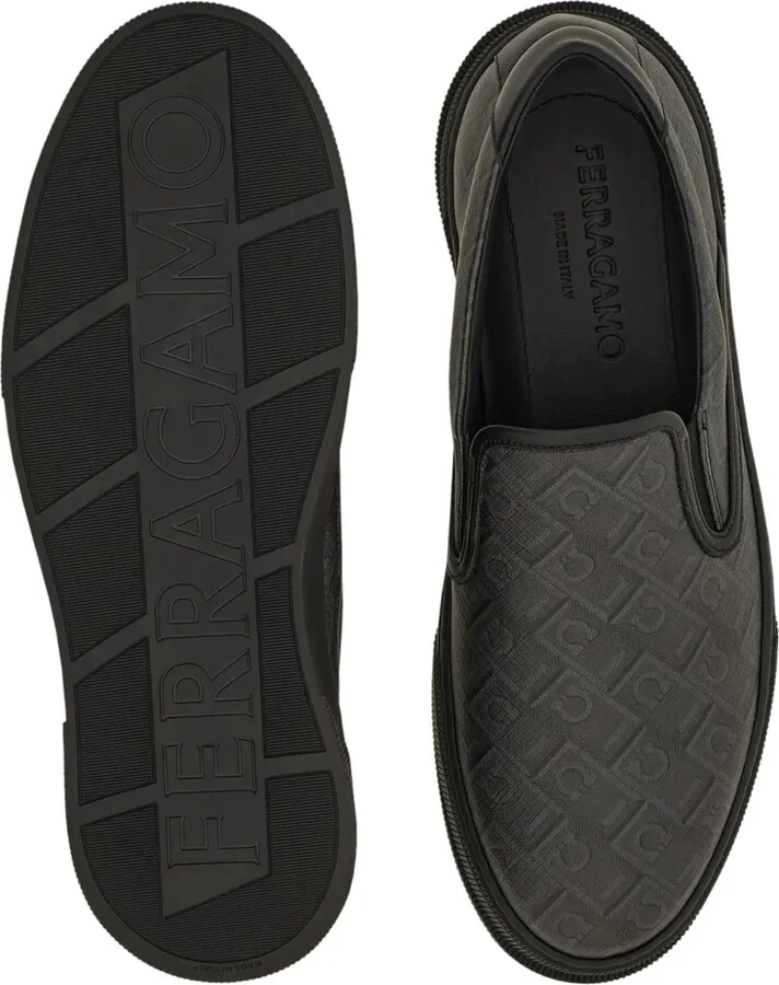 Gancini-jacquard sneakers - Image 4