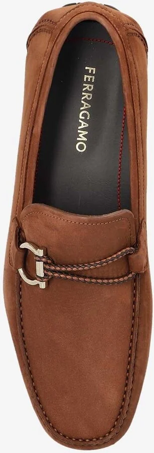 Gancini Leather Driver Loafers - Image 3