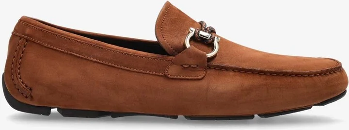 Gancini Leather Driver Loafers