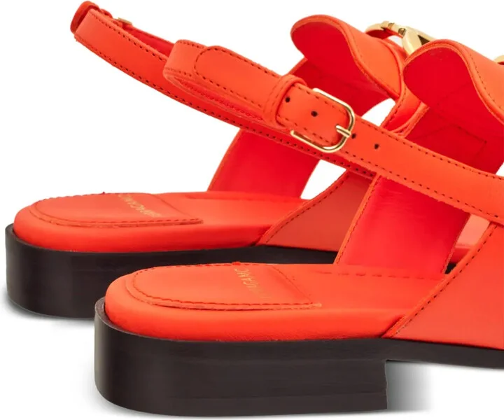 Gancini leather flat sandals - Image 3
