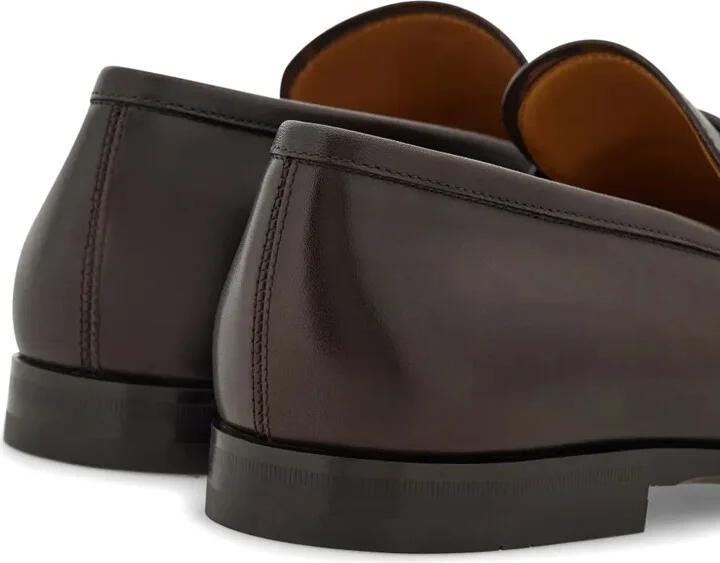 Gancini leather loafers - Image 3