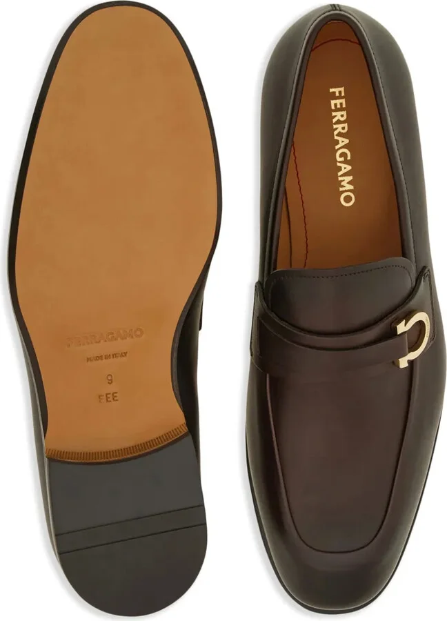 Gancini leather loafers - Image 5