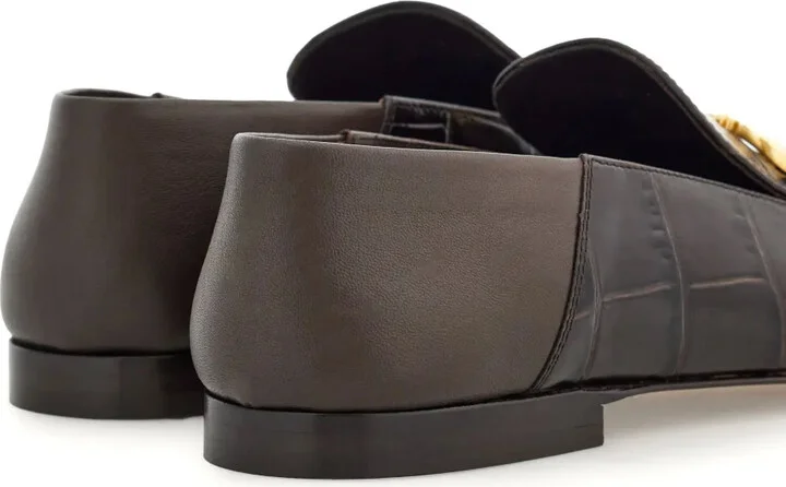 Gancini leather loafers - Image 3