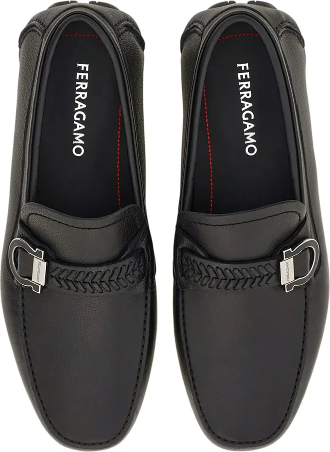Gancini leather loafers - Image 4