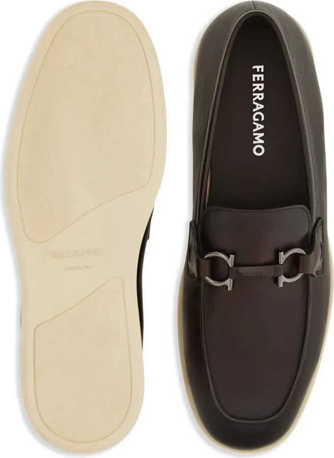 Gancini leather loafers - Image 5
