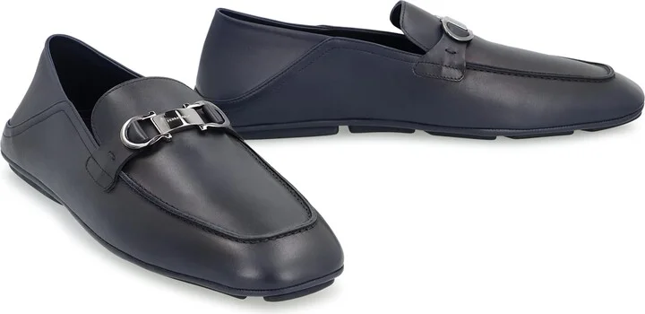 Gancini Leather Loafers - Image 3