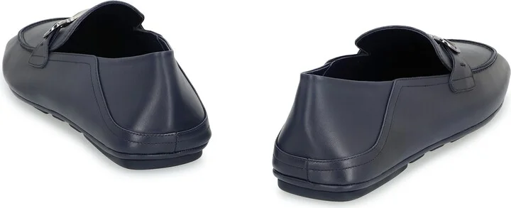 Gancini Leather Loafers - Image 4