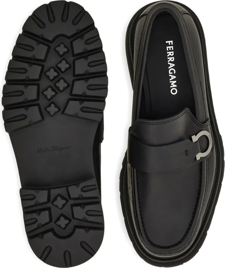 Gancini leather loafers - Image 4