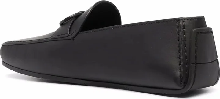 Gancini leather loafers - Image 3