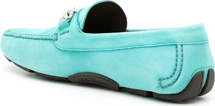 Gancini leather loafers - Image 3