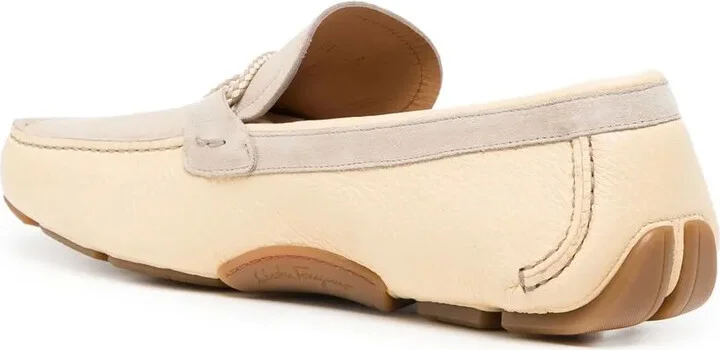 Gancini leather loafers - Image 3