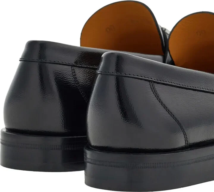 Gancini leather loafers - Image 3