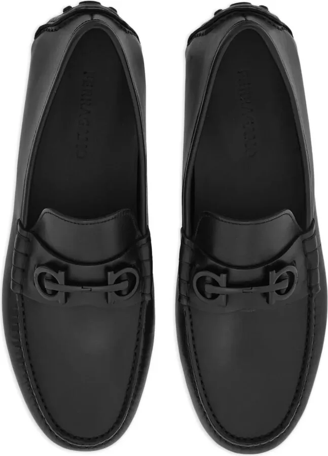 Gancini leather loafers - Image 4