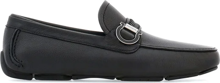 Gancini leather loafers