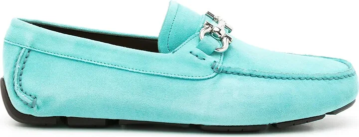 Gancini leather loafers