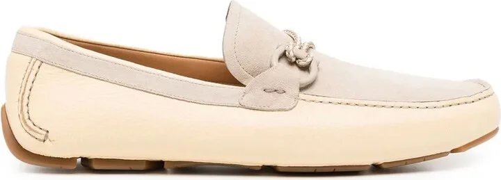Gancini leather loafers