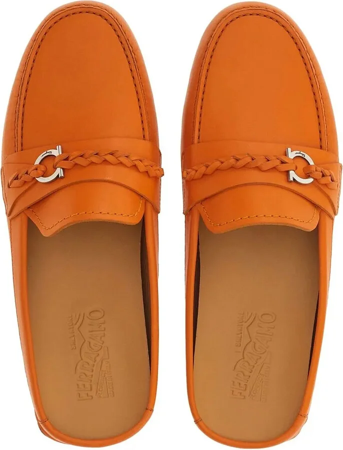 Gancini leather mules - Image 4