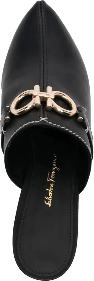 Gancini leather mules - Image 4