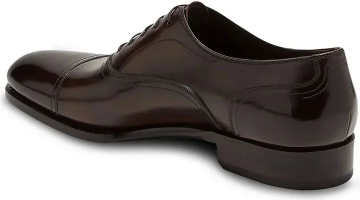 Gancini leather Oxford shoes - Image 3
