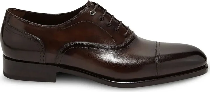 Gancini leather Oxford shoes