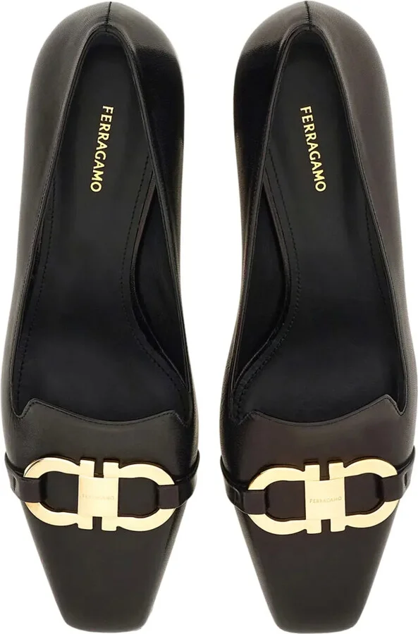 Gancini leather pumps - Image 4