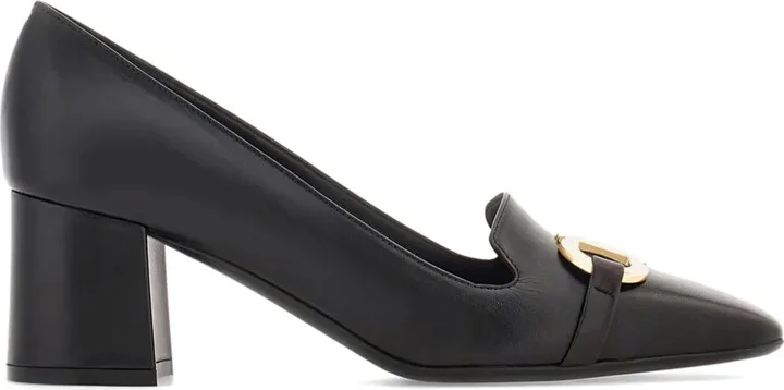Gancini leather pumps