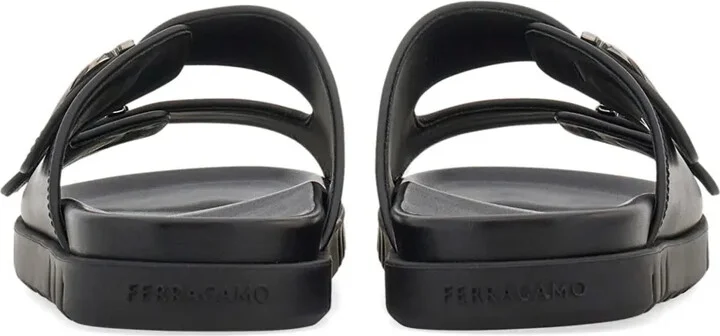 Gancini leather sandals - Image 3