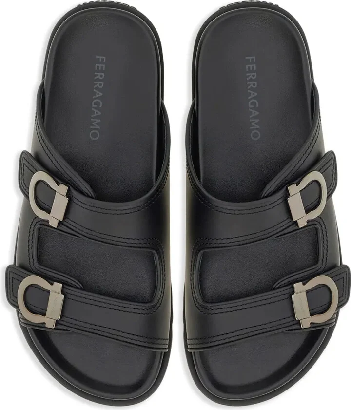 Gancini leather sandals - Image 4