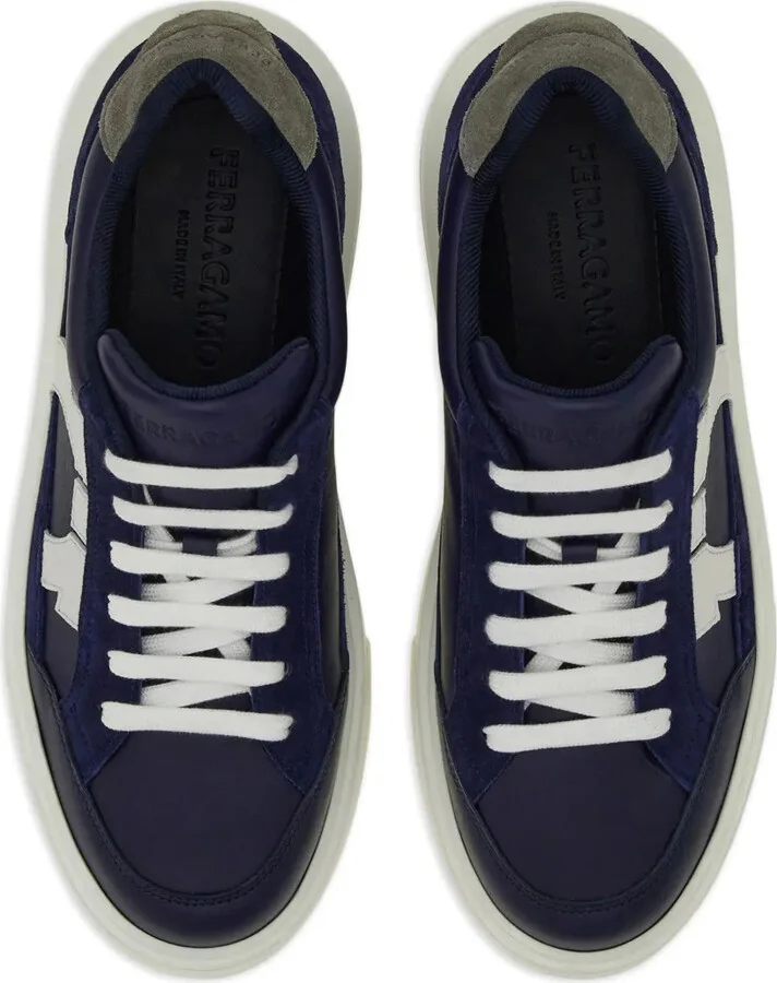 Gancini leather sneakers - Image 4