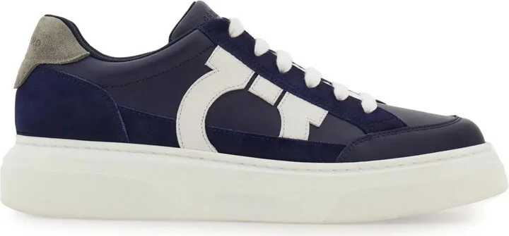 Gancini leather sneakers