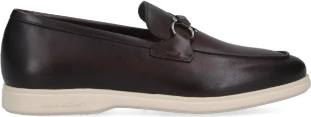 Gancini" Loafers - Brown