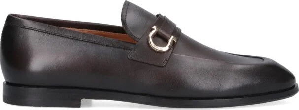 Gancini" Loafers Brown
