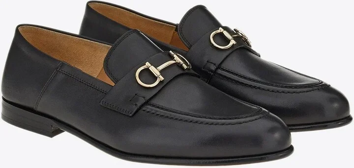 Gancini Logo Buckle Leather Mules - Image 2