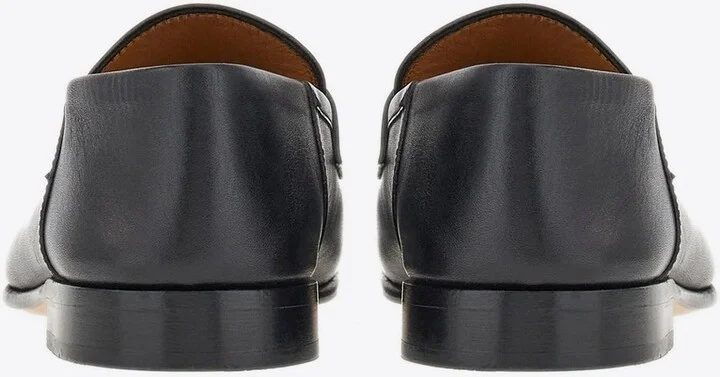 Gancini Logo Buckle Leather Mules - Image 3