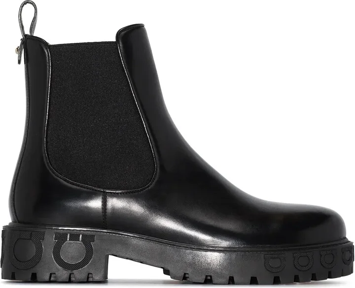 Gancini logo detail Chelsea boots