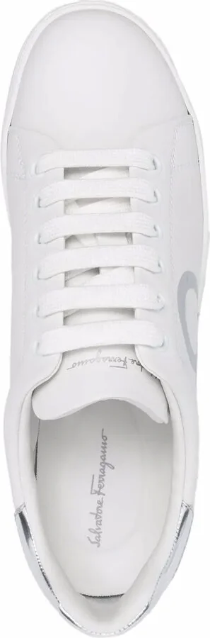 Gancini logo-print low-top sneakers - Image 4
