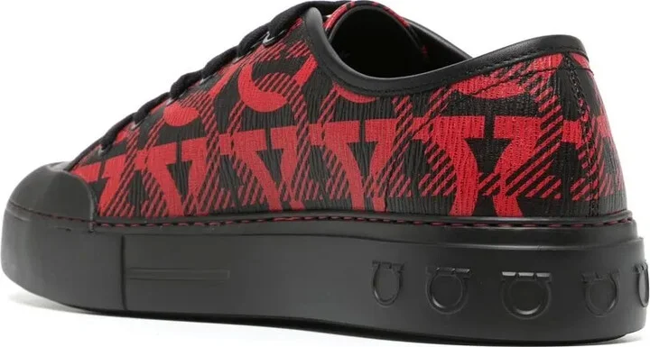 Gancini logo-top sneakers - Image 3