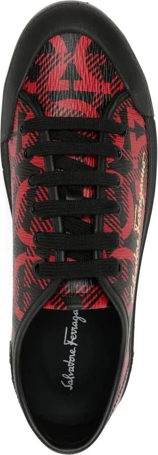 Gancini logo-top sneakers - Image 4