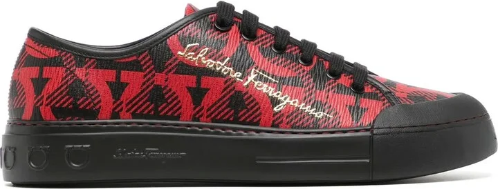 Gancini logo-top sneakers