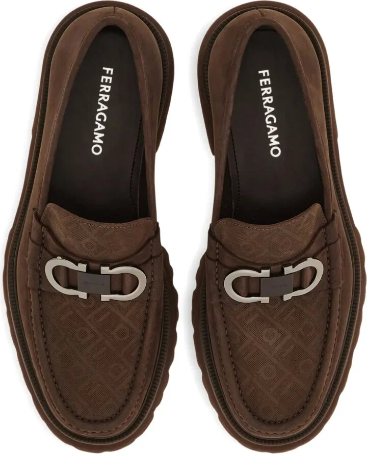 Gancini monogram loafers - Image 3