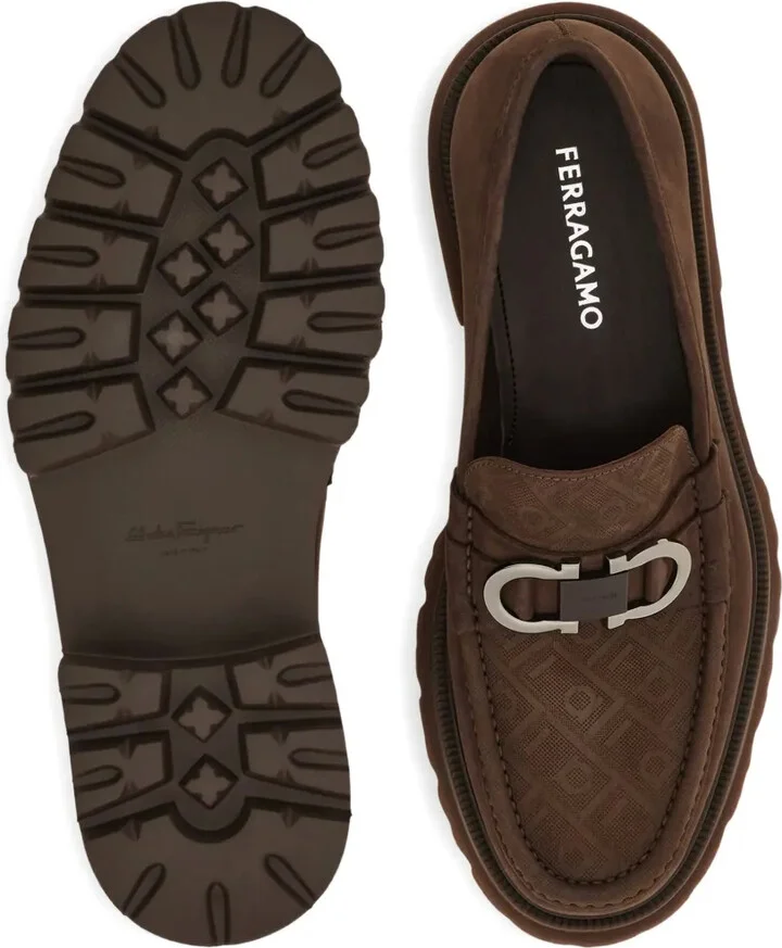 Gancini monogram loafers - Image 4