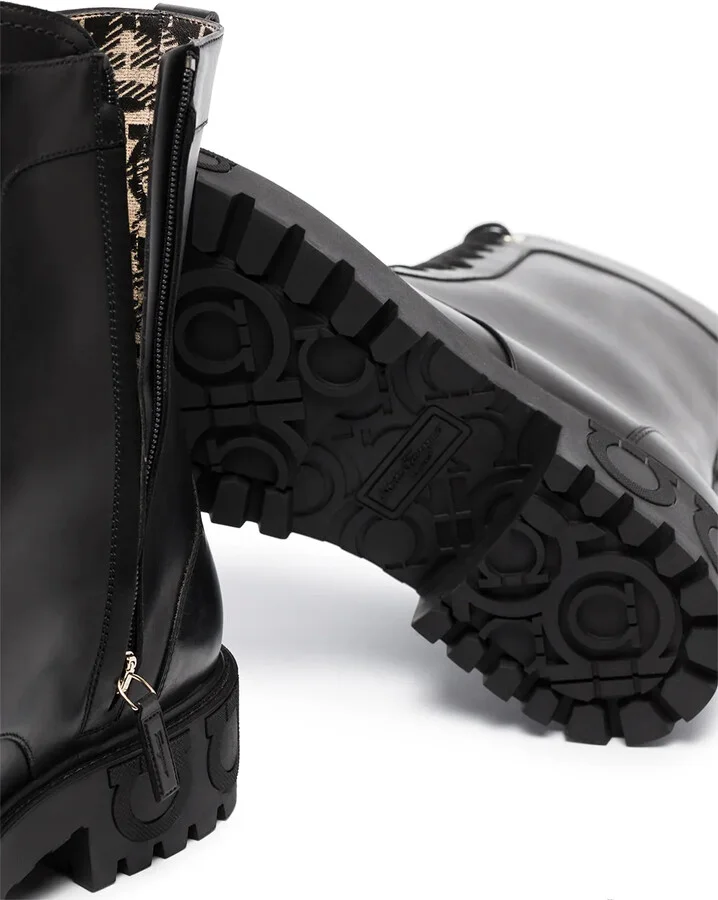 Gancini-motif combat boots - Image 2